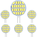 Miniatyrbild 1 av 5: 6st G4 Led 3w,ac12-24v,300lm Cool White 6000k,24x5730 Smd,30w Halogen Bulb Equivalent,icke dimbar,g4 Led Round Infälld
