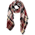 Miniatyrbild 4 av 5: Stor Ull Rutig Scarf Dam Cashmere Sjal Scarf Varm Höst Vinter Stole Wraps Klassisk Elegant Mysig, Dam Rutig Faux Cashmere Höst/vinter Sjal