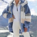 Miniatyrbild 2 av 5: Dam S Vinter Luvtröja Varm Plysch Kappa Med Zip Ficka Lös Kappa Dam S Kläder Teddy Fleece Jacka Långärmad Vinterjacka Ytterkläder Steetwear X08 Black M