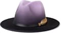 Dame Gradient Farge Fedora Bredbremmet Filthatt B