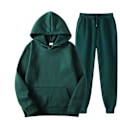 Miniatyrbild 1 av 4: 2 st Sweatsuit Set Herr Dam Oversized Långärmad Hoodie Pullover Sweatshirt Träningsoverall Jogger Sweatpants green M