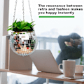 Miniatyrbild 5 av 5: Spegel Reflektor Trädgårdskrukor Planteringskärl Discoboll Utomhus Blomkrukor Rep Spegel Hängkorg Wal Silver
