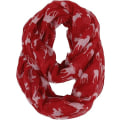 Miniatyrbild 3 av 5: Animal Print Hoop Scarf: Söt print för jul (röd)