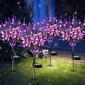 Solcellslampor för trädgården 4-pack Solcellsblommor Utomhus