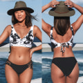 Miniatyrbild 1 av 2: Printed Mid Waist Bikini Suit Badkläder 2022 New Beach Badkläder style7 XL