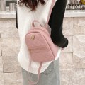 Miniatyrbild 9 av 10: PU Läder Shoulder Mini Liten Ryggsäck Multi-Function rosa pink