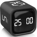 Pomodoro Timer 25/5/10 min Skrivbordstimer Vibrationsvolym Justerbar Produktivitetsklocka Black