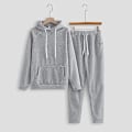 Miniatyrbild 2 av 5: Mode Loungeset för kvinnor Modekläder 2-delad sweatsuit Långärmad tröja Långbyxor grey M