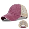 Miniatyrbild 6 av 11: Enfärgad cap Peaked Cap Mesh Cap Solhatt Glänsande Cap Custom Logo Partihandel Cl7357RoseRed Adjustable