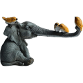 Miniatyrbild 1 av 5: Elefant och fyra fåglar prydnad, prydnad öppning present hantverk