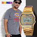 Miniatyrbild 4 av 5: Skmei Mode Herr Rostfritt Stål Armband LED Display Klockor 3Bar Vattentät Digital Klocka Reloj Hombre För Vardaglig Sport 1123 silver