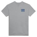 T-shirt - PIXELFORMA - Greklandsflagga - Broderi - 100% bomull - Klassisk passform Grå jag