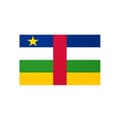 Dekal Centralafrikanska republikens flagga 9,0x15,0cm i 1000 delar