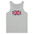 Linne - Storbritannien flagga - Grå - 100% bomull - Slim fit - Blandat Grå XXL