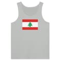Linne - Flag of Libanon - Grå - 100% bomull - Figursydd snitt - Blandat Grå XL