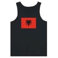 Albania Flag Tank Top i Sort Svart S