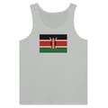 Linne - Flag of Kenya - Grå - 100% bomull - Figursydd snitt - Blandat Grå S