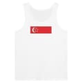 Linne - Singapore Flag - Vit - 100% bomull - Slim fit - Blandat Vit M