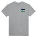 T-shirt - PIXELFORMA - Flag af Lesotho - Broderi - 100% bomuld - Klassisk pasform Grå XL