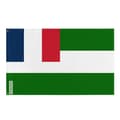 Flag - Syrisk Føderation - 64 x 96 cm - Polyester - Tryk på forside/bagside - Metaløjer Flerfärgad