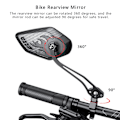 Miniatyrbild 5 av 8: Motorcykel Backspeglar, Anpassad Design Universell Passform för Bred Klar Sikt, Kollisionsresistens & Hållbar Användning, 360 Graders Rotation