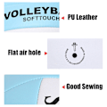Miniatyrbild 4 av 5: Officiell volleyboll, tjockare PU, vattentät, explosionssäker, för barn, flickor, pojkar, inomhusträning, utomhusspel, sandstrand, pool Blue and white