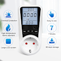 Miniatyrbild 3 av 8: Energisparande enhet för hem och kontor, strömförbrukningsmätare med Plug-And-Play-installation, hög noggrannhet vid spännings- och strömmätning