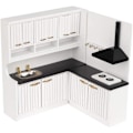 Miniatyrbild 2 av 8: 1/12 Dockhusmöbler Set, 2-delad Köksbänk för Miniatyrdockor