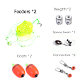 Miniatyrbild 5 av 7: Fiske Explosion Metod Bete Matare Flöte Krok Space Bean Tackles Kit Tillbehör (10#)
