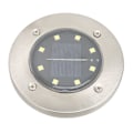 Miniatyrbild 4 av 8: Solcellslampor för Mark 8LEDs Vattentäta Vitt Ljus Disk Solcellsdecklampor för Trädgårdar Passager 8 LEDs Vitt Ljus
