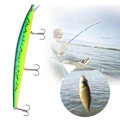 Miniatyrbild 5 av 7: Realistiskt Hårt Pencilbete Fiske Minnow Bete med Trekrok Tillbehör (A)