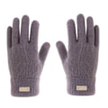 Miniatyrbild 1 av 6: Dam Höst Vinter Handskar Damcykling Rader Varma Finger Enfärgad Pekskärm Fleece Förtjockad Stickad purple