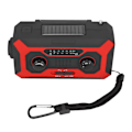 Miniatyrbild 3 av 7: Handvevad ficklampsradio vattentät 5 laddningsmetoder bärbar multifunktionell nödradio med LED-ficklampa EU-typ