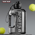 Miniatyrbild 1 av 5: 2,7 l vattenflaska för vandring fitness camping utomhus gym träningsflaska (FMY) Black 2.7L 2.7L