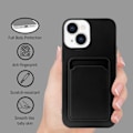 Miniatyrbild 4 av 5: CQBB iPhone13 (6,1 tum) fodral, korthållare cover för iPhone 13 + skärmskydd, kortplats designad för iPhone 13 phone case svart