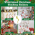 Miniatyrbild 2 av 5: Julstrumpehållare - Strumphängare för spiselkrans, Julgran Snögubbe Snöflinga Ren Halkfria Metallstrumpekrokar Style 1