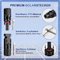 Miniatyrbild 4 av 5: Plug and Play Solarkontakter, MC4 Solcellskontakt med Y-gren Parallellkontakt och Snabbmontering, Solid Anslutning För
