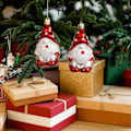 Miniatyrbild 4 av 5: Julgransprydnader, Set med 2 Julhattar och Polkagrisar Juldekorationer Små Hängen Style 2