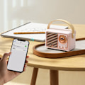 Miniatyrbild 3 av 3: Vintage Retro Bluetooth-högtalare Trådlös Mini-högtalare, Utomhus Bluetooth-högtalare Med Kristallklart Stereoljud Rik Bas (rosa) (FMY)