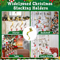 Miniatyrbild 2 av 5: Julstrumpehållare - Strumphängare för spiselkrans, Julgran Snögubbe Snöflinga Ren Halkfria Metallstrumpekrokar Style 4