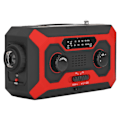 Miniatyrbild 5 av 7: Handvevad ficklampsradio vattentät 5 laddningsmetoder bärbar multifunktionell nödradio med LED-ficklampa EU-typ