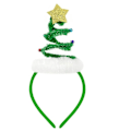 Miniatyrbild 1 av 5: Julhårband Grön Julgran Stjärnhårband för Kvinnor Män Fluffig Design Vinter Håraccessoarer Style 3