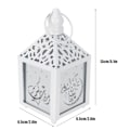 Miniatyrbild 6 av 8: Exotisk Metallkonst Glas Dekorativ Ljusstake, Marockansk Lykta För Inomhus Utomhus Dekor, Bröllopsfest Dekor Med Simulerad Lågdesign,
