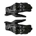 Miniatyrbild 3 av 7: Perforerade läderhandskar, ergonomisk design &amp; förstärkt fullfingerskydd, mångsidiga utomhusridhandskar för män &amp; kvinnor