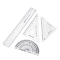 Miniatyrbild 1 av 5: Matematikset för kreativa hjärnor Gradtalsskiva Set Triangel Linjaler Transparent Design Klar Linjal för Exakt Geometrisk Konstruktion Portabel Design för