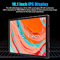Miniatyrbild 7 av 8: 10.1-tums Tablet för Android 11 2.4G 5G WIFI 8GB 128GB Octa Core Processor Främre 8MP Bakre 20MP 8800mAh 4G Samtal Tablet Lila 100-240V EU-kontakt