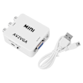 Miniatyrbild 1 av 8: AV till VGA-adapter, Mini-omvandlare för stationära datorer, bärbara datorer, HDTV-boxar med enkel växling mellan uppdateringsfrekvenser
