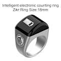 Miniatyrbild 2 av 5: Smart Ring, Väckarklocka, Digital Tasbih Fingerräknare med OLED-skärm, Vattentät, APP-stöd Counter Smart Ring 18mm