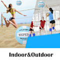 Miniatyrbild 3 av 5: Officiell volleyboll, tjockare PU, vattentät, explosionssäker, för barn, flickor, pojkar, inomhusträning, utomhusspel, sandstrand, pool Blue and white