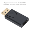 Miniatyrbild 8 av 8: 4K DP Hane till HD Multimedia Interface Hona Adapter 1.4V Guldpläterad Konverter Svart